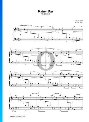 In the Country, Op. 26: n.º 6 Rainy Day Partitura