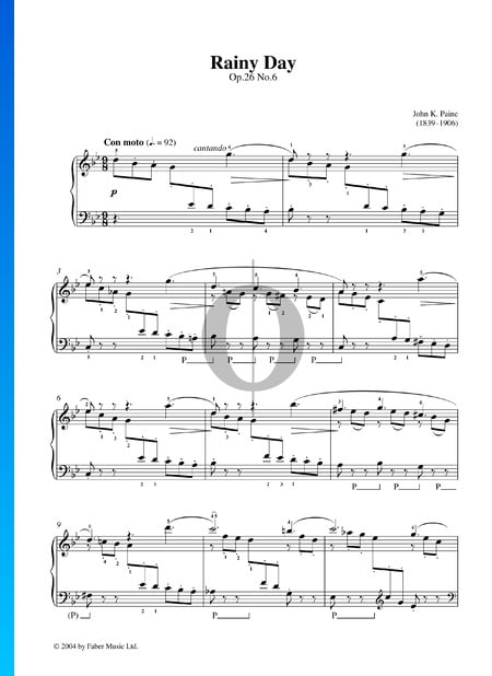 In the Country, Op. 26: n.º 6 Rainy Day Partitura