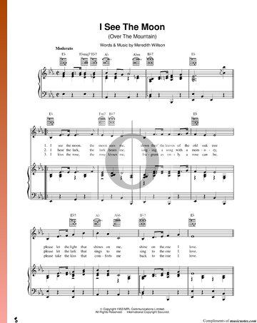 I See The Moon (Over The Mountain) Sheet Music
