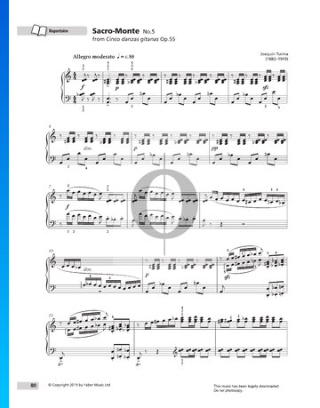 Cinco danzas gitanas Op.55: No. 5 Sacro-Monte Musik-Noten