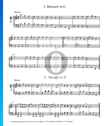 Menuet in C Major, No. 1 Sheet Music
