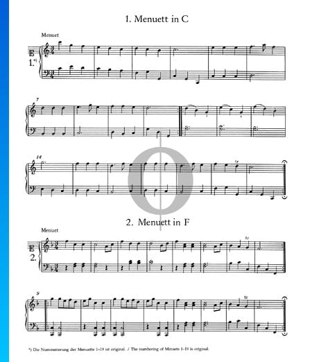 Menuet in C Major, No. 1