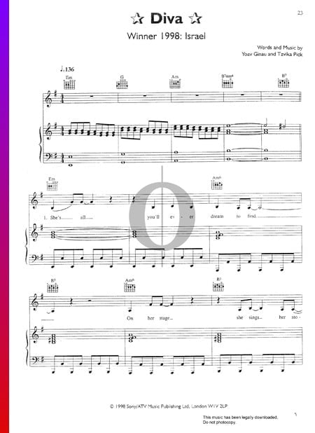 Diva Sheet Music