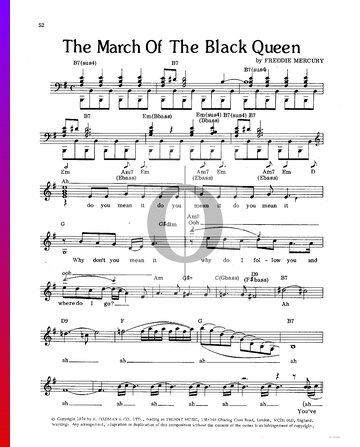 The March Of The Black Queen Sheet Music