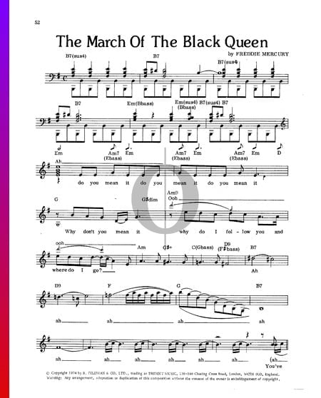 The March Of The Black Queen Sheet Music