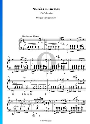 Soirées musicales, No. 6 Polonaise Partitura