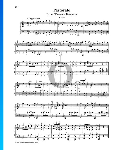 Sonata Pastorale in F Major, K. 446