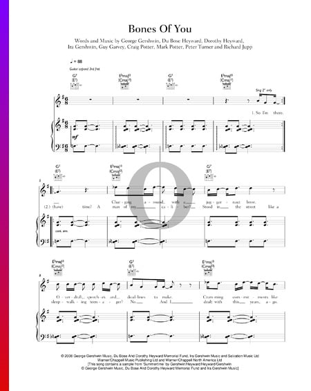 The Bones Of You Musik-Noten