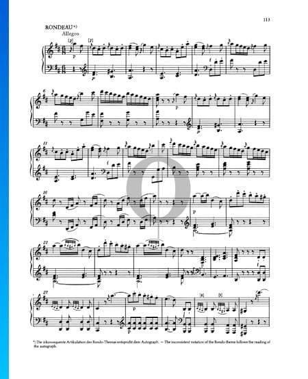 Klaviersonate Nr. 8 D-Dur, KV 311 (284c): 3. Allegro