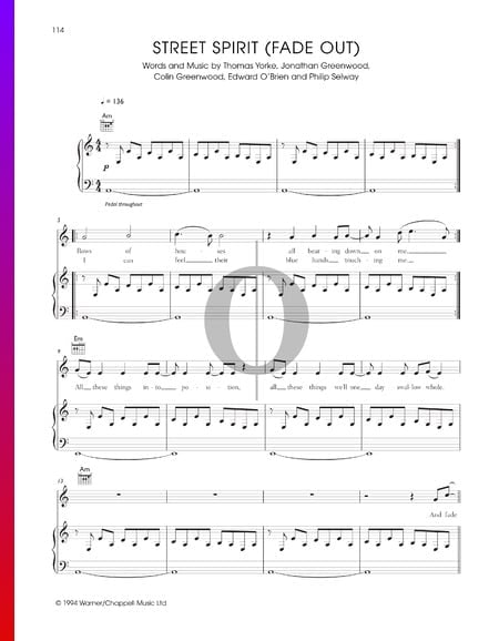 Street Spirit (Fade Out) Sheet Music