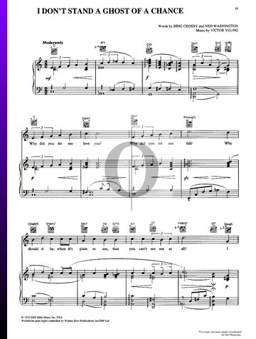 I Don't Stand A Ghost Of A Chance Sheet Music