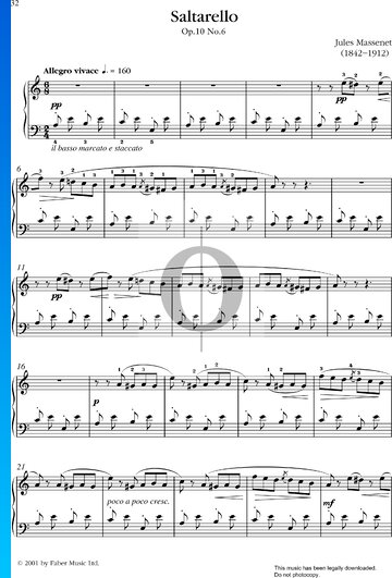 Saltarello, Op. 10 Nr. 6 Musik-Noten
