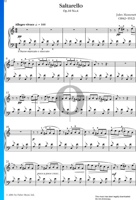 Saltarello, Op. 10 Nr. 6 Musik-Noten