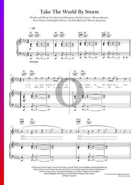 Take The World By Storm Musik-Noten