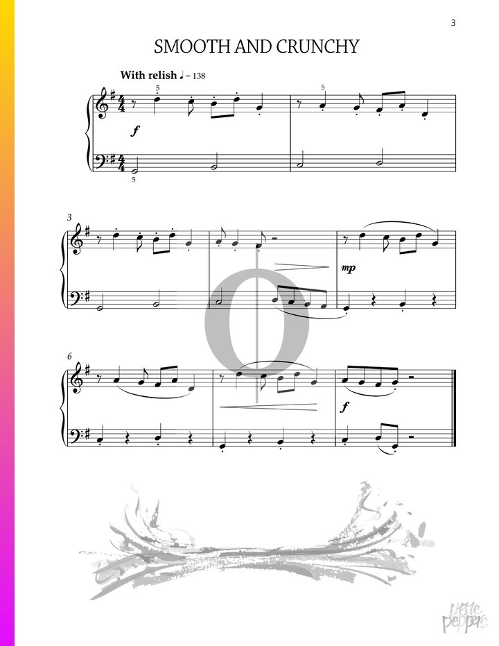 Smooth and crunchy (Elissa Milne) Piano Sheet Music OKTAV