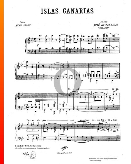 Islas Canarias Sheet Music