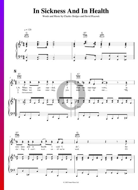 In Sickness And In Health Sheet Music