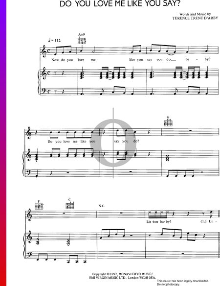 Do You Love Me Like You Say Musik-Noten