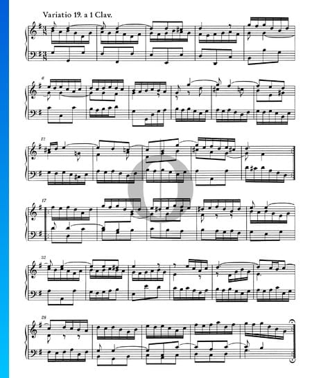 Variations Goldberg, BWV 988: Variatio 19. a 1 Clav.