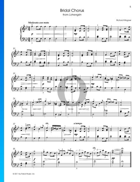 Treulich geführt (Bridal Chorus) Musik-Noten