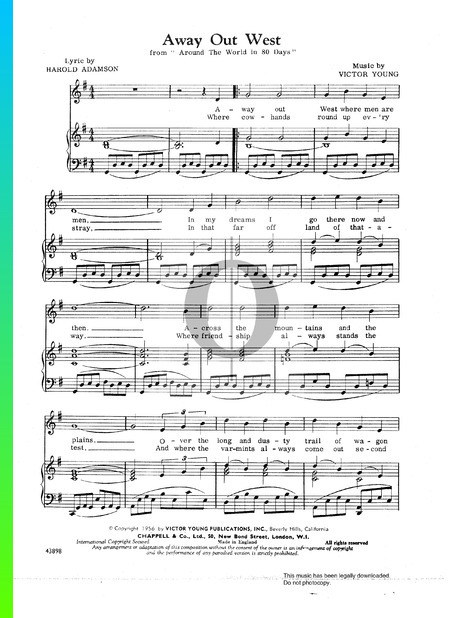 Away Out West Sheet Music