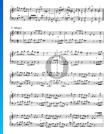 Concerto in g-Moll, BWV 983: 3. Allegro Musik-Noten