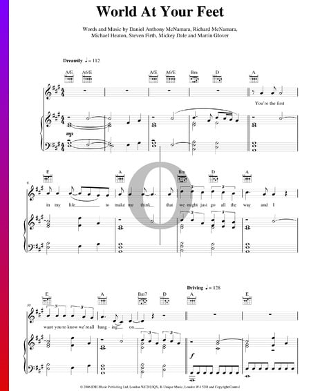 World At Your Feet Musik-Noten