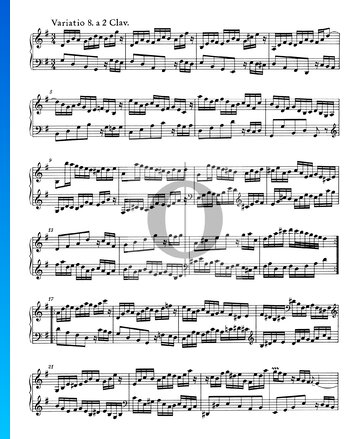 Variaciones Goldberg, BWV 988: Variación 8. a 2 claves Partitura
