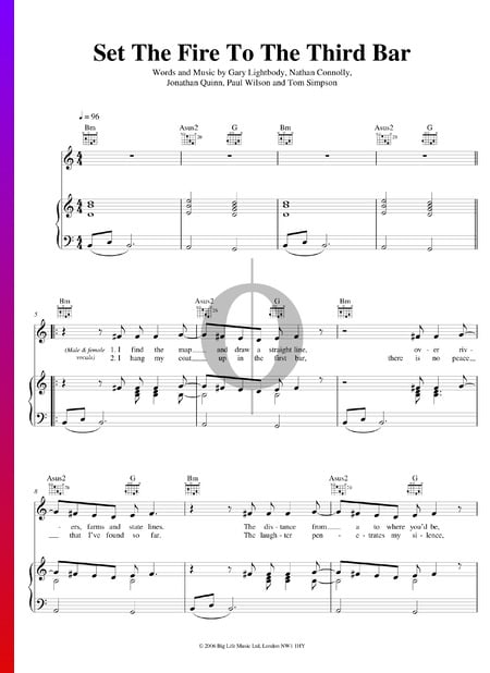 Set The Fire To The Third Bar Sheet Music