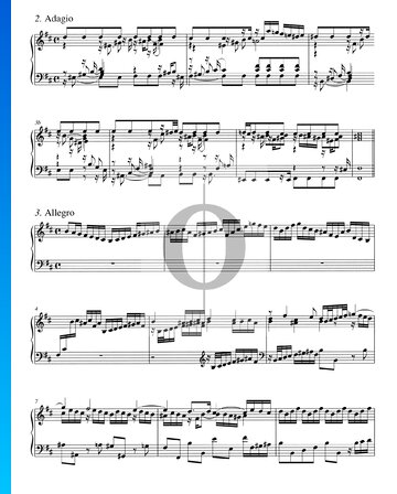 Concerto in h-Moll, BWV 979: 3. Allegro Musik-Noten