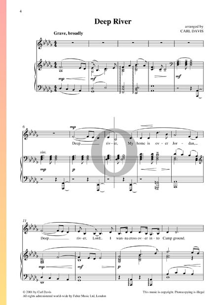 Deep River Sheet Music