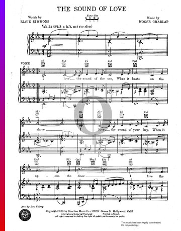 The Sound Of Love Sheet Music