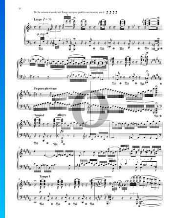 Partition Sonate n°29 en Si bémol majeur, op. 106 (Pianoforter) : 4. Largo