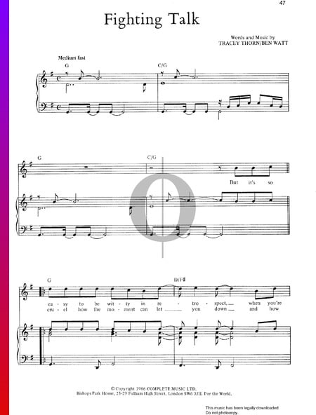 Fighting Talk Musik-Noten