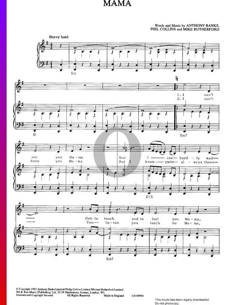 Mama Sheet Music