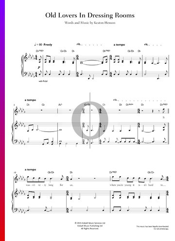 Old Lovers In Dressing Rooms Sheet Music