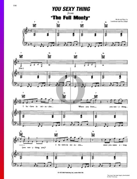 You Sexy Thing Musik-Noten