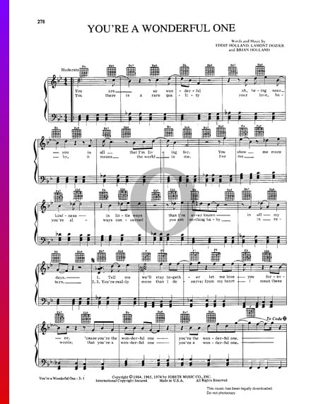 You're A Wonderful One Sheet Music