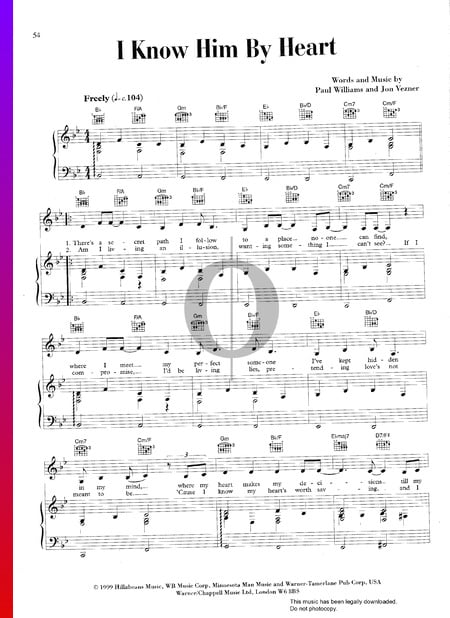 I Know Him By Heart Sheet Music
