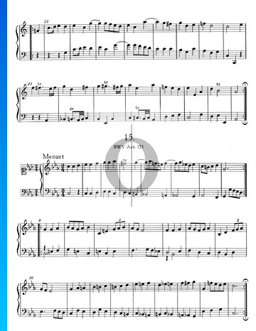 Minueto en do menor, BWV Anh. 121 Partitura