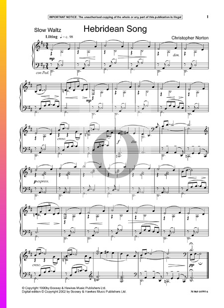 Hebridean Song Sheet Music