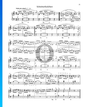 Canción del segador, Op. 68 n.º 18 Partitura