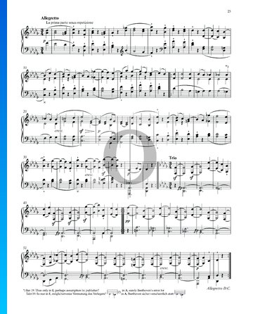 Sonata quasi una Fantasía (Claro de luna), Op. 27 n.º 2: 2. Allegretto Partitura
