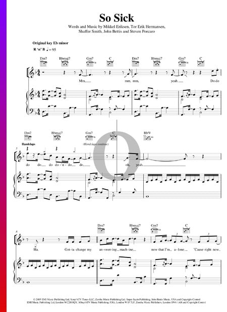 So Sick Sheet Music