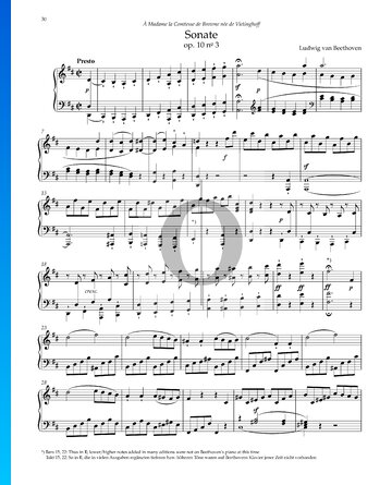 Sonata n.º 6 en fa mayor, Op. 10 n.º 3 Partitura