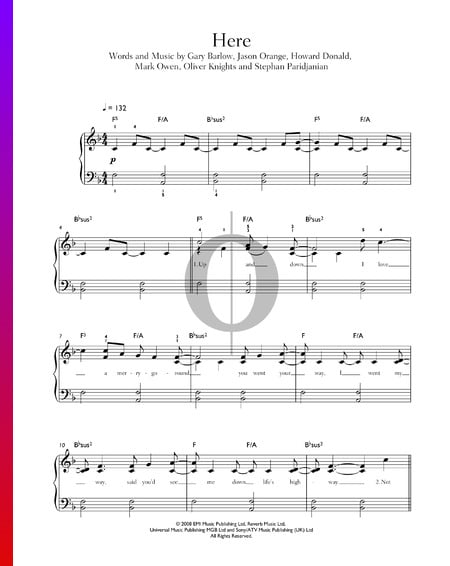 Here Sheet Music