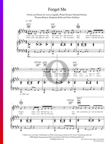 Forget Me Sheet Music