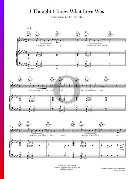 I Thought I Knew What Love Was Musik-Noten