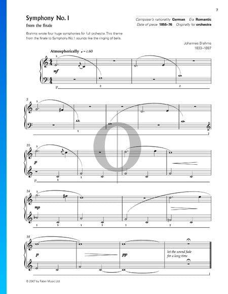 Sinfonía n.º 1 en do menor, Op. 68: 4. Adagio, Finale Partitura