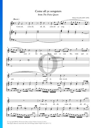 Partition Come all ye songsters